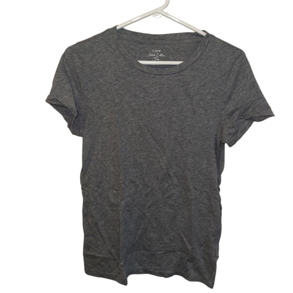 J. Crew Heather Gray Slub Cotton Tee
